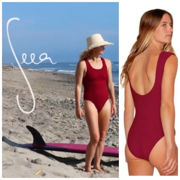 Nwot seea Agra Hunza G Style Burgundy Wine Sporty One Piece Xs